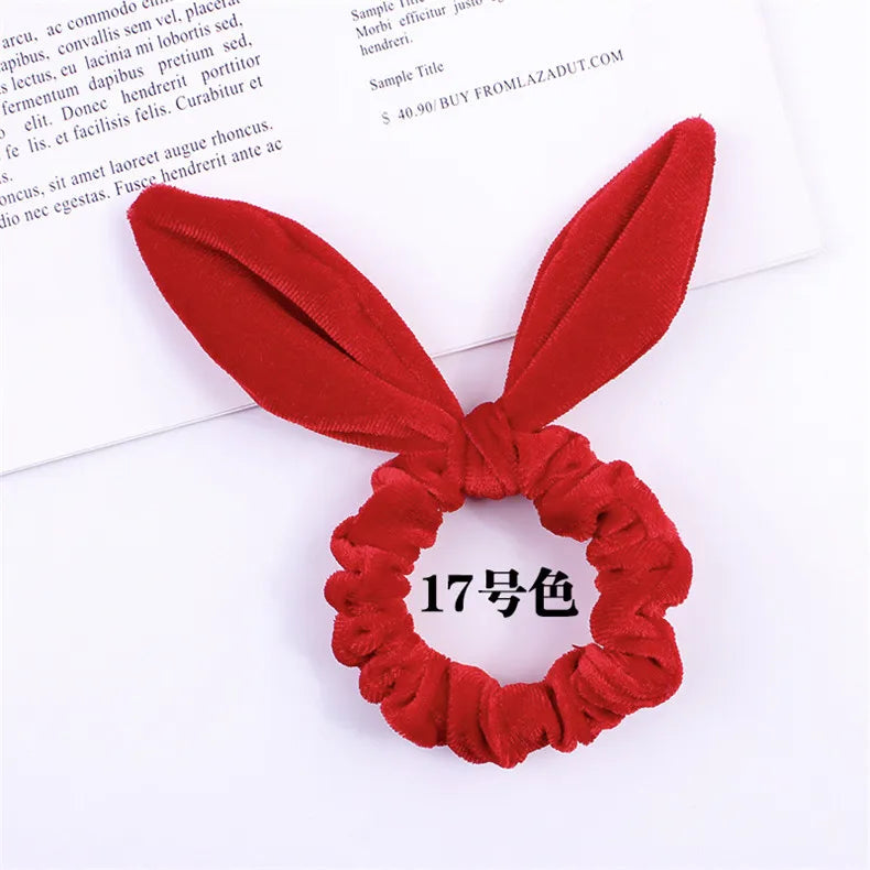 Velvet Hair Scrunchie – Soft Elastic Hair Tie for Girls & Women