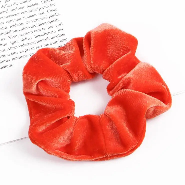Velvet Hair Scrunchie – Soft Elastic Hair Tie for Girls & Women