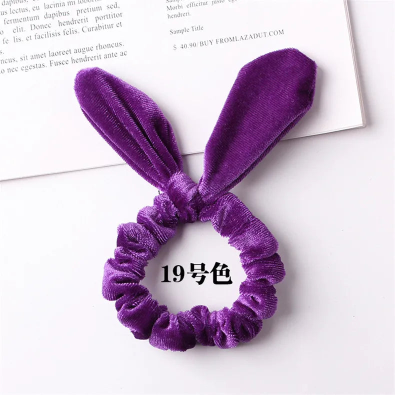 Velvet Hair Scrunchie – Soft Elastic Hair Tie for Girls & Women