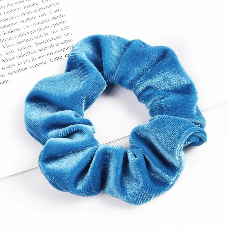 Velvet Hair Scrunchie – Soft Elastic Hair Tie for Girls & Women