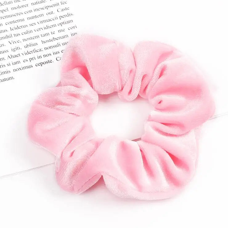 Velvet Hair Scrunchie – Soft Elastic Hair Tie for Girls & Women