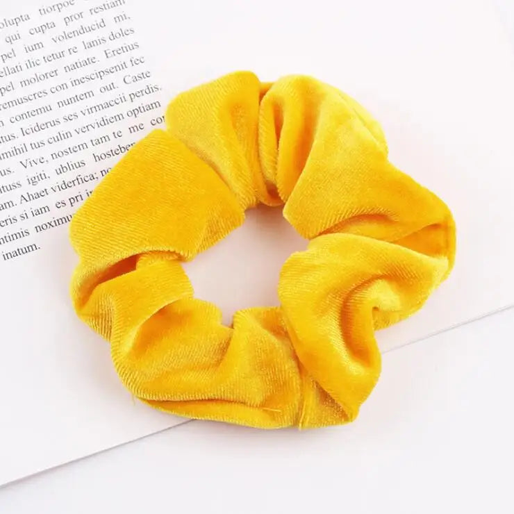 Velvet Hair Scrunchie – Soft Elastic Hair Tie for Girls & Women
