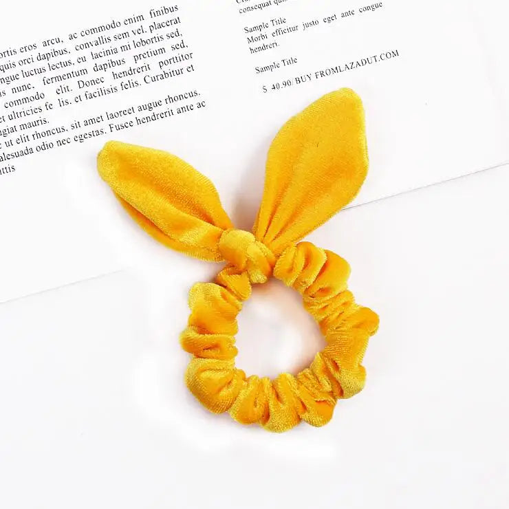 Velvet Hair Scrunchie – Soft Elastic Hair Tie for Girls & Women