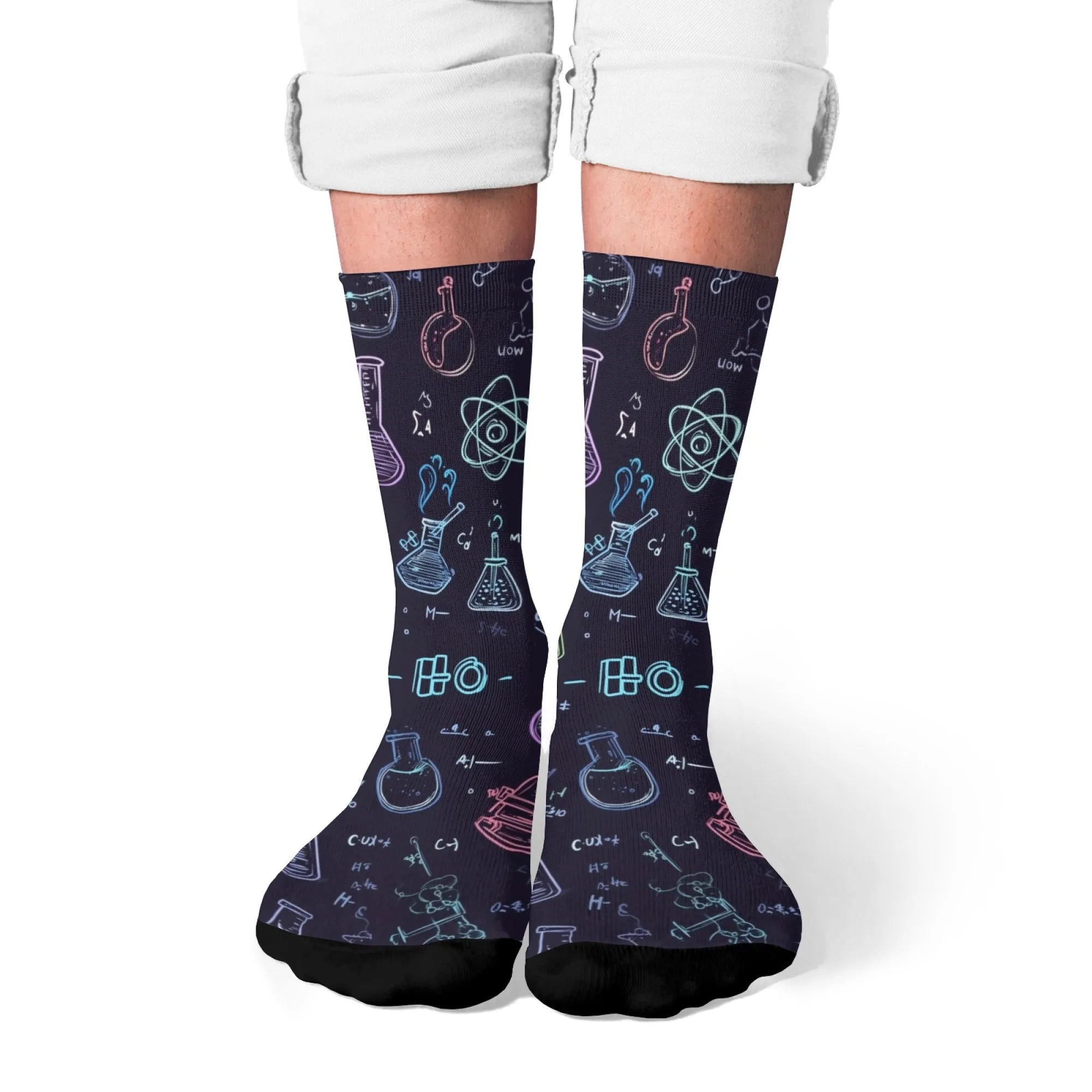 Scientific Experiment Socks – Novelty Science Crew Socks