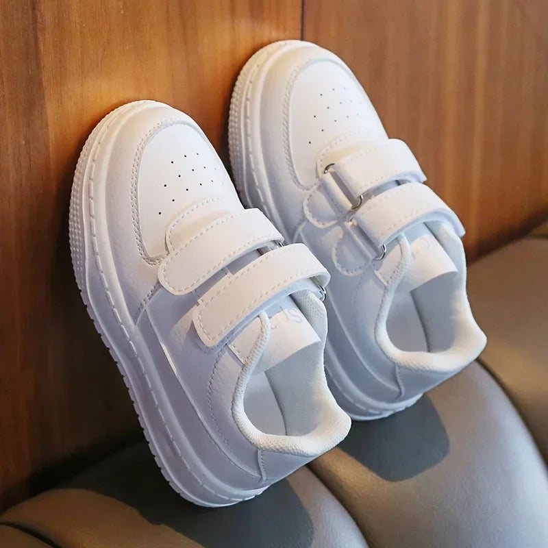 Kids White School Sneakers | Comfortable Everyday Shoes for Boys & Girls