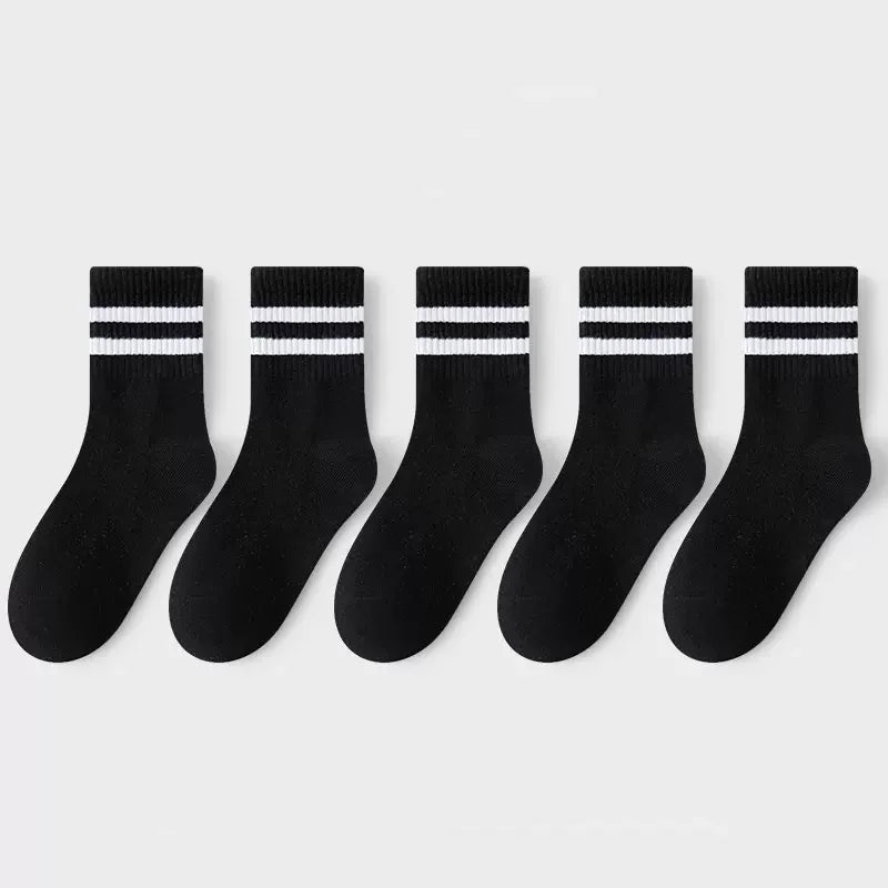 5 Pairs Kids Cotton Crew Socks