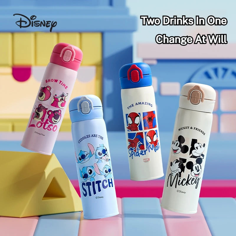 Kids 316 Stainless Steel Insulated Water Bottle | 500ml Straw & Sip Thermal Cup