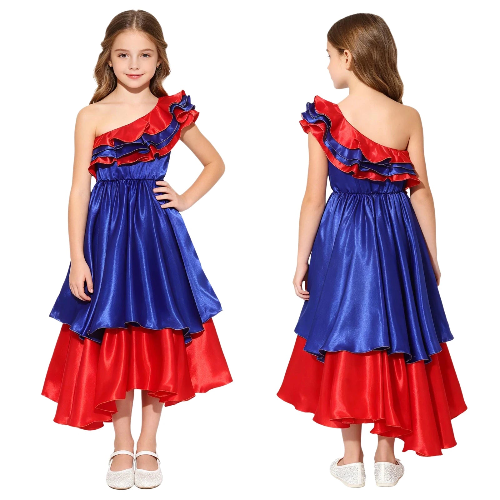 Girls Flamenco Dance Dress – Spanish Ruffle Costume
