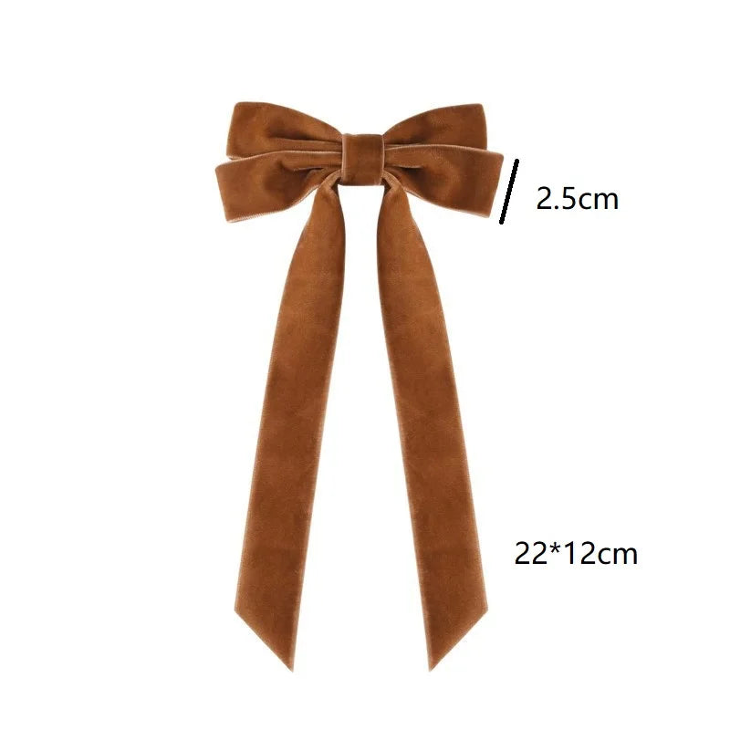 Girls' Velvet Double Bow Hair Clip – Christmas Hair Accessory