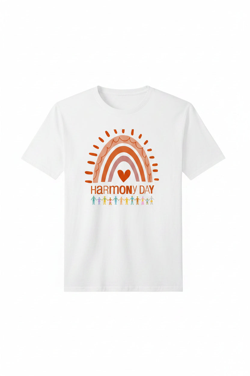 Harmony Day T-Shirt Street Style Casual Tee Shirt