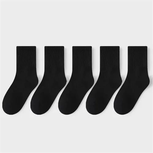 5 Pairs Kids Cotton Crew Socks