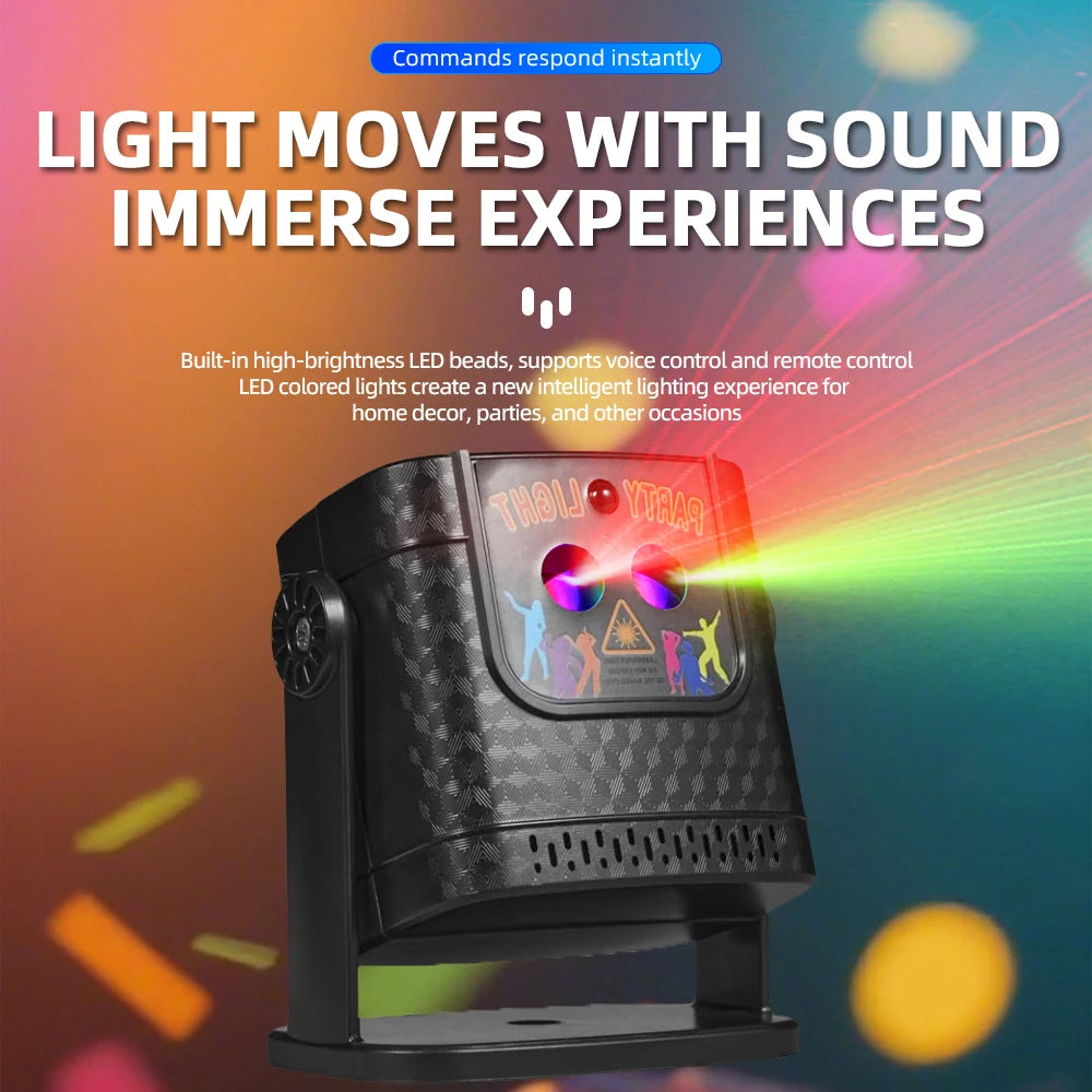USB RGB Laser Party Light – Portable Disco Projector