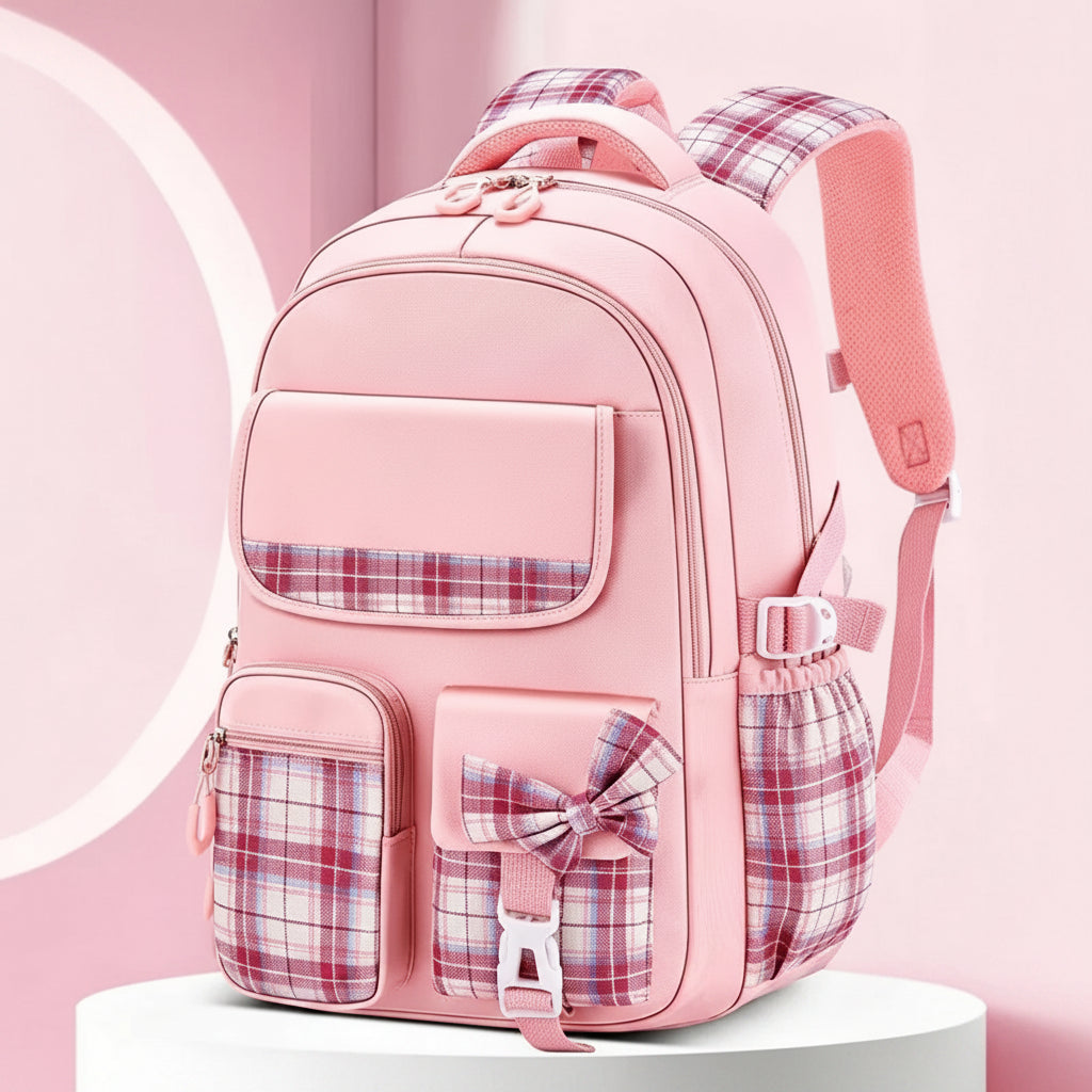 Ergonomic School Backpack for Kids – Lightweight Waterproof Oxford Bag with Large Capacity