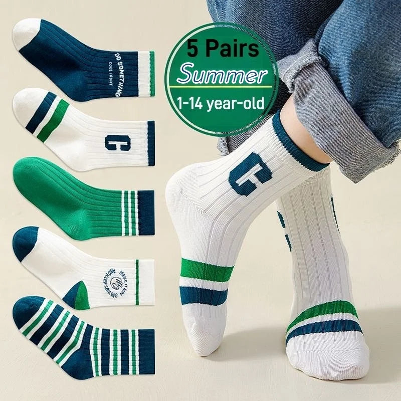 Kids Cartoon Cotton Socks – 5 Pack Everyday Socks