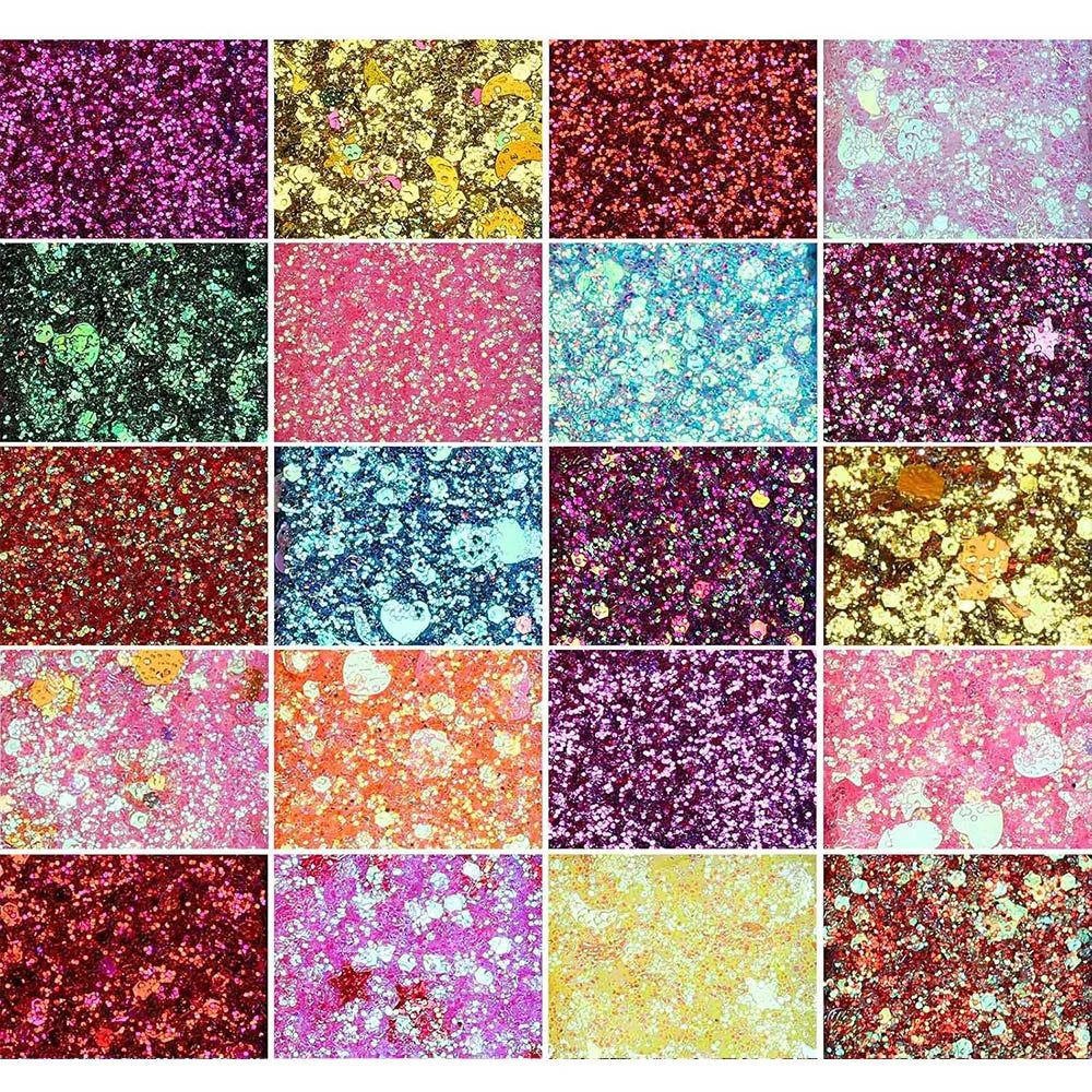 40-Color Glitter Makeup Palette | Face, Eyes, Hair & Body Glitter Gel