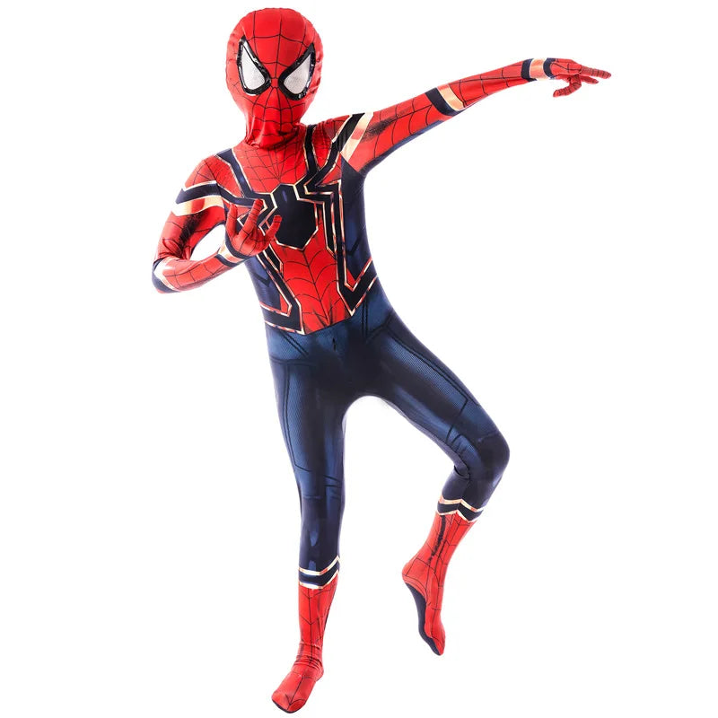 Kids Miles Morales Inspired Superhero Costume – Full Bodysuit.