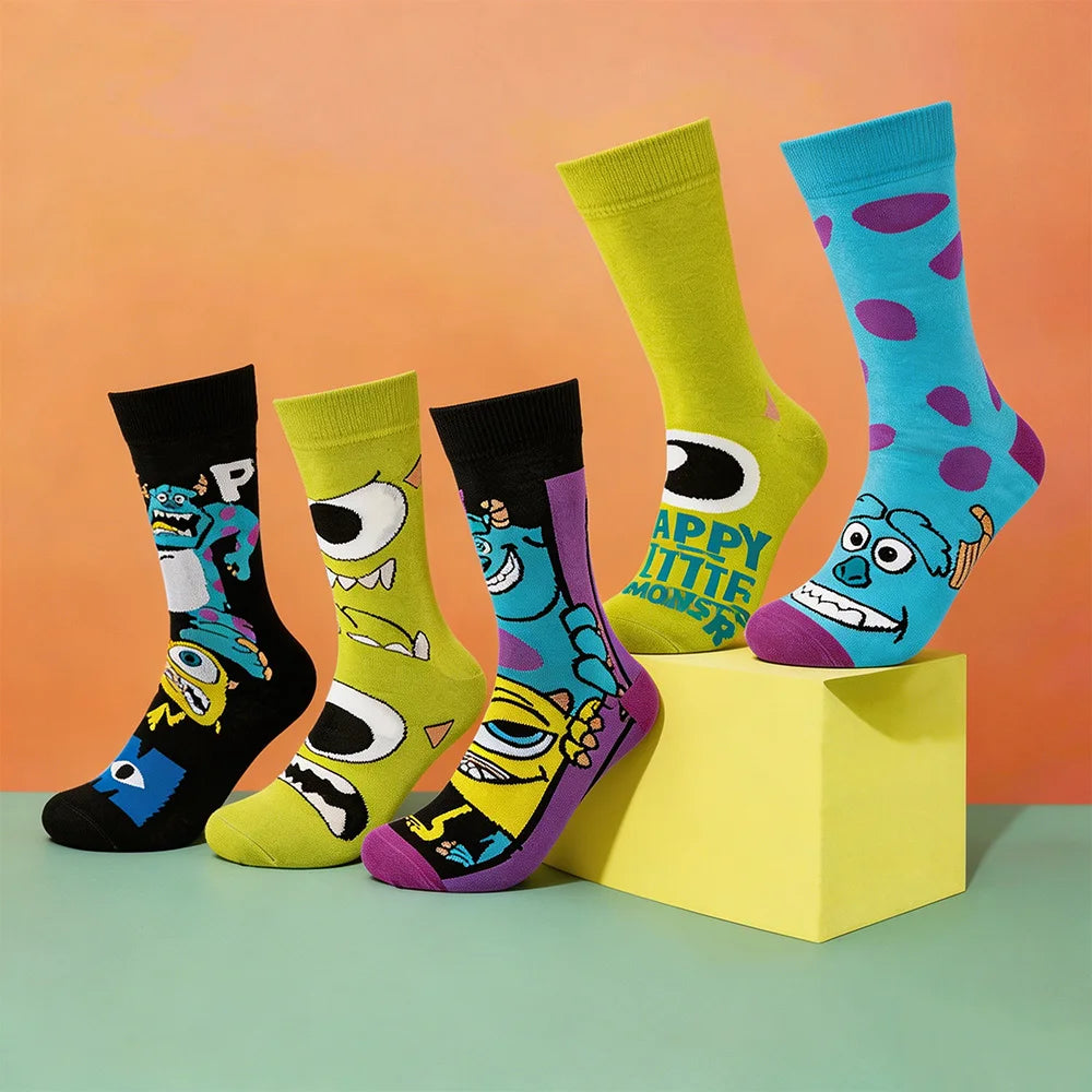 Unisex Classic Monster Cartoon Crew Socks