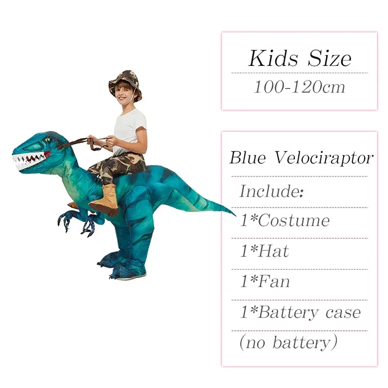 Kids & Adult Inflatable Riding T-Rex Costume