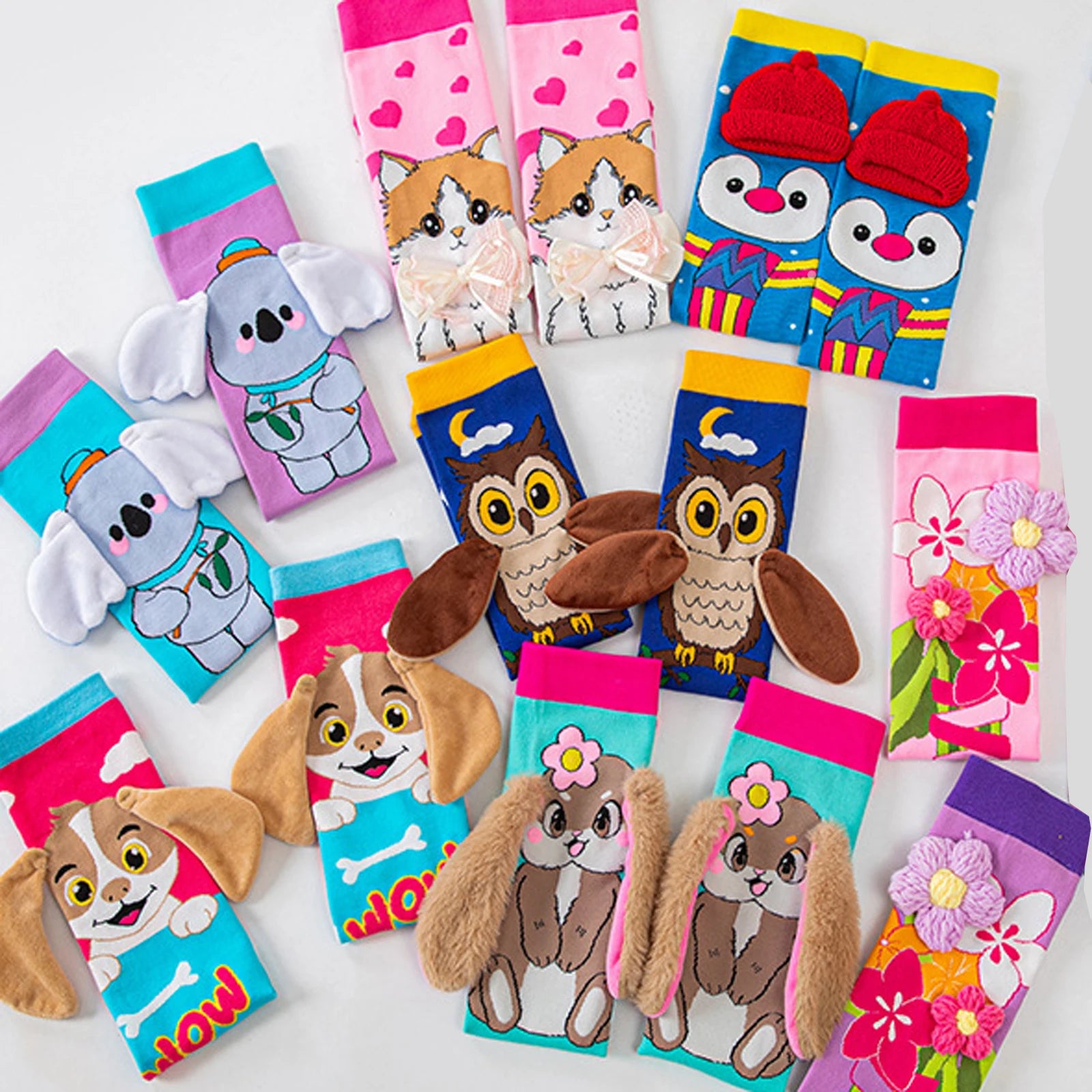 Kids Cartoon Knee-High Socks