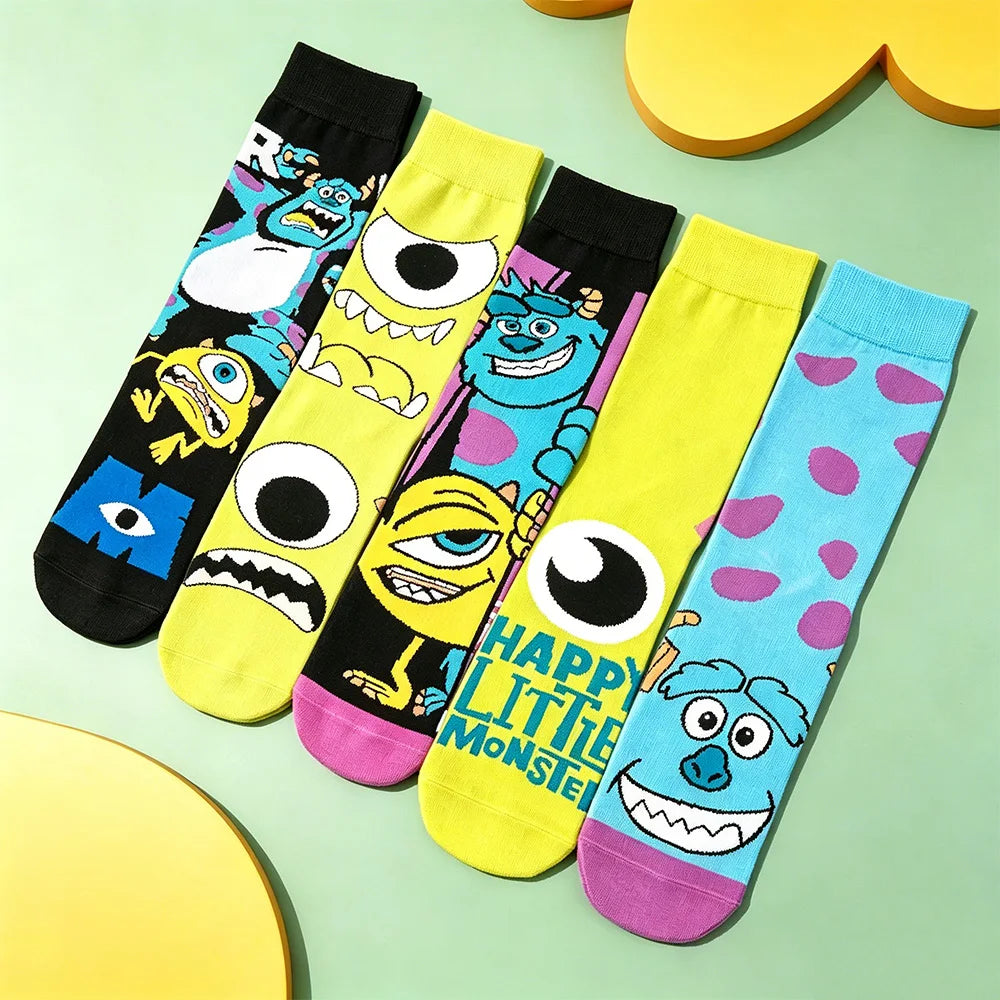 Unisex Classic Monster Cartoon Crew Socks