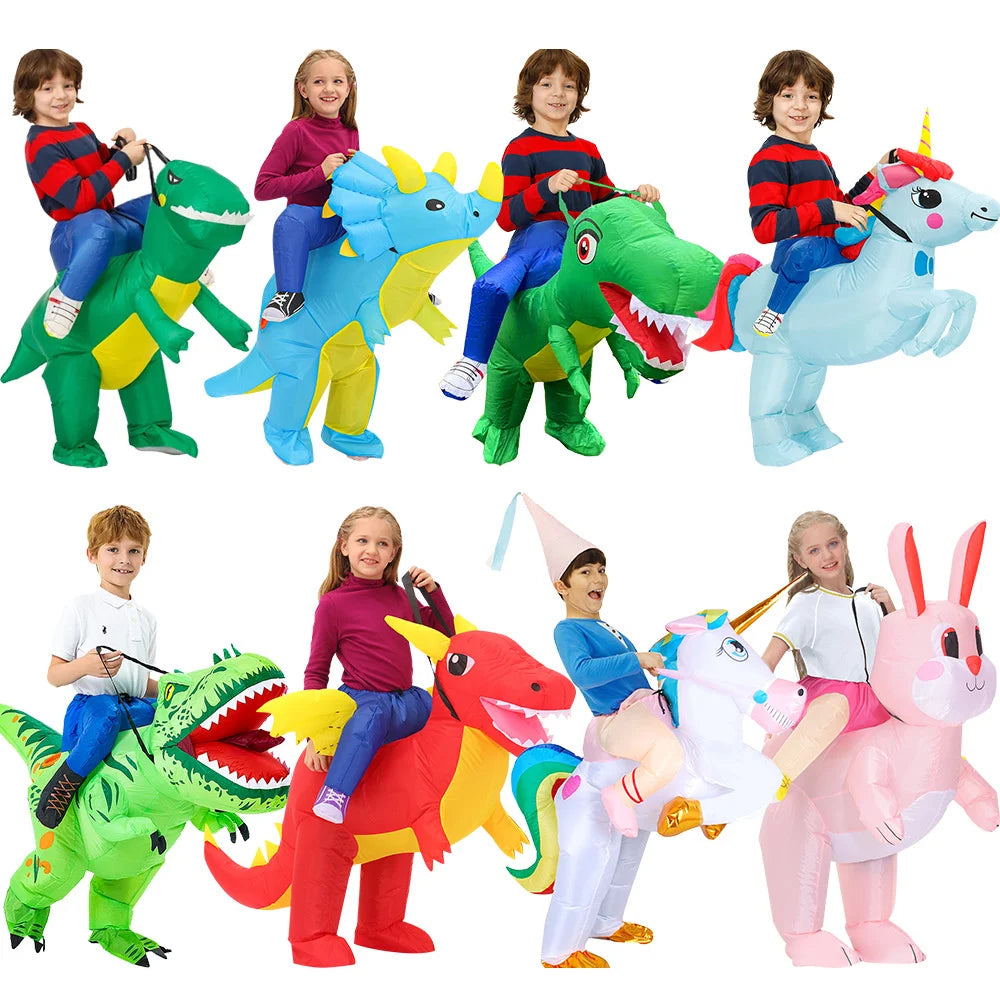 Kids Inflatable Dinosaur & Unicorn Costume