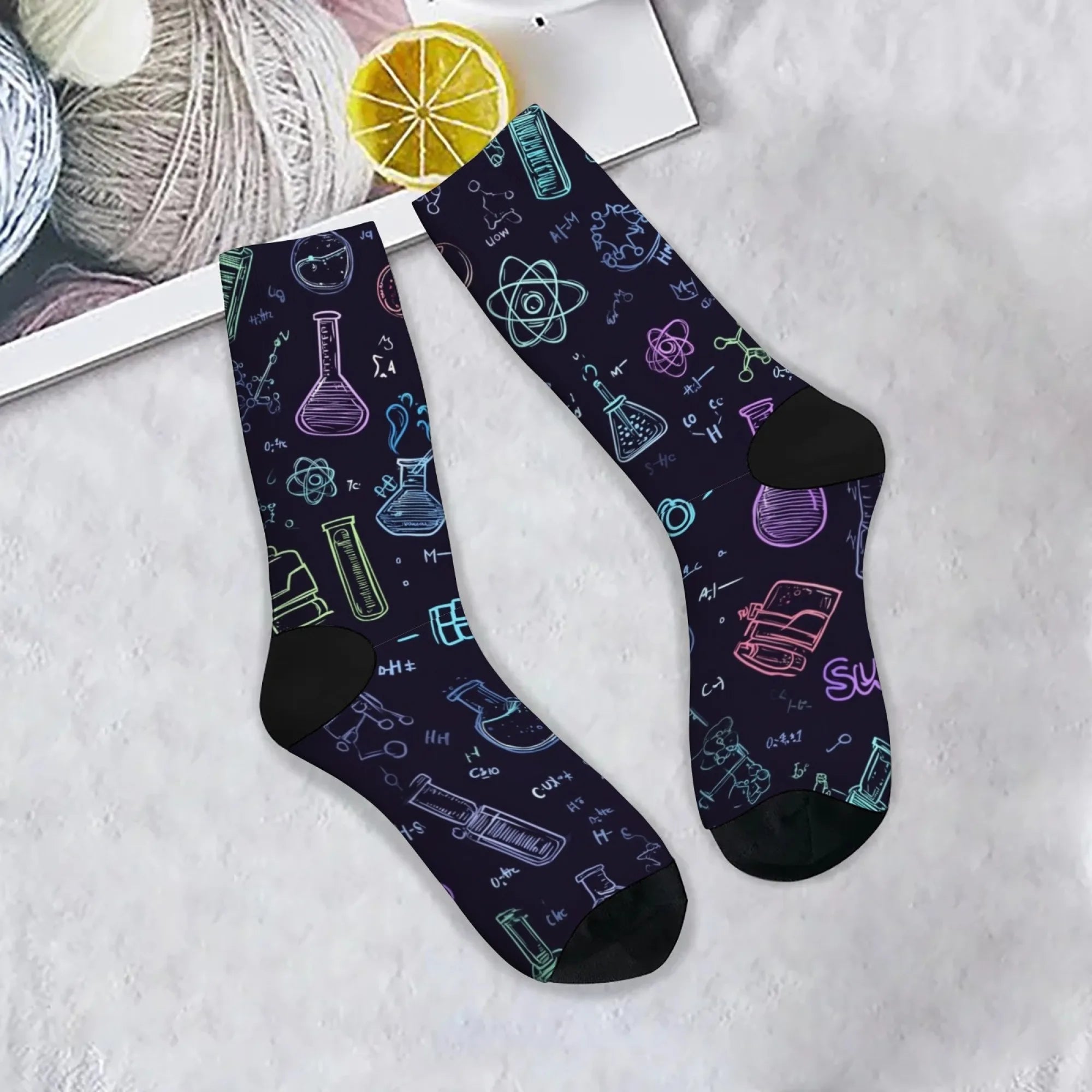 Scientific Experiment Socks – Novelty Science Crew Socks