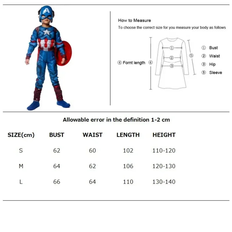 Captain America Inspired Superhero Costume – Kids & Adults