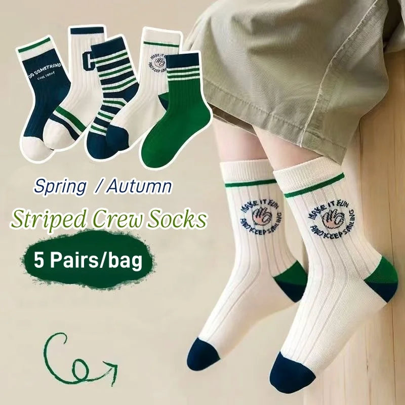Kids Cartoon Cotton Socks – 5 Pack Everyday Socks