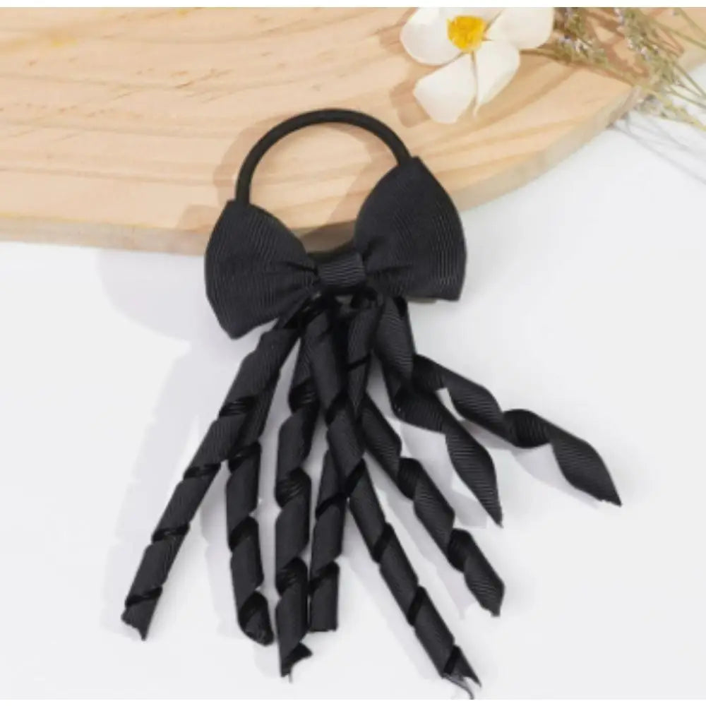 Girls' Grosgrain Bow Hair Tie – Cute Ponytail Accessory