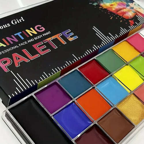 20-Colour Face & Body Paint Palette – Water-Activated Makeup