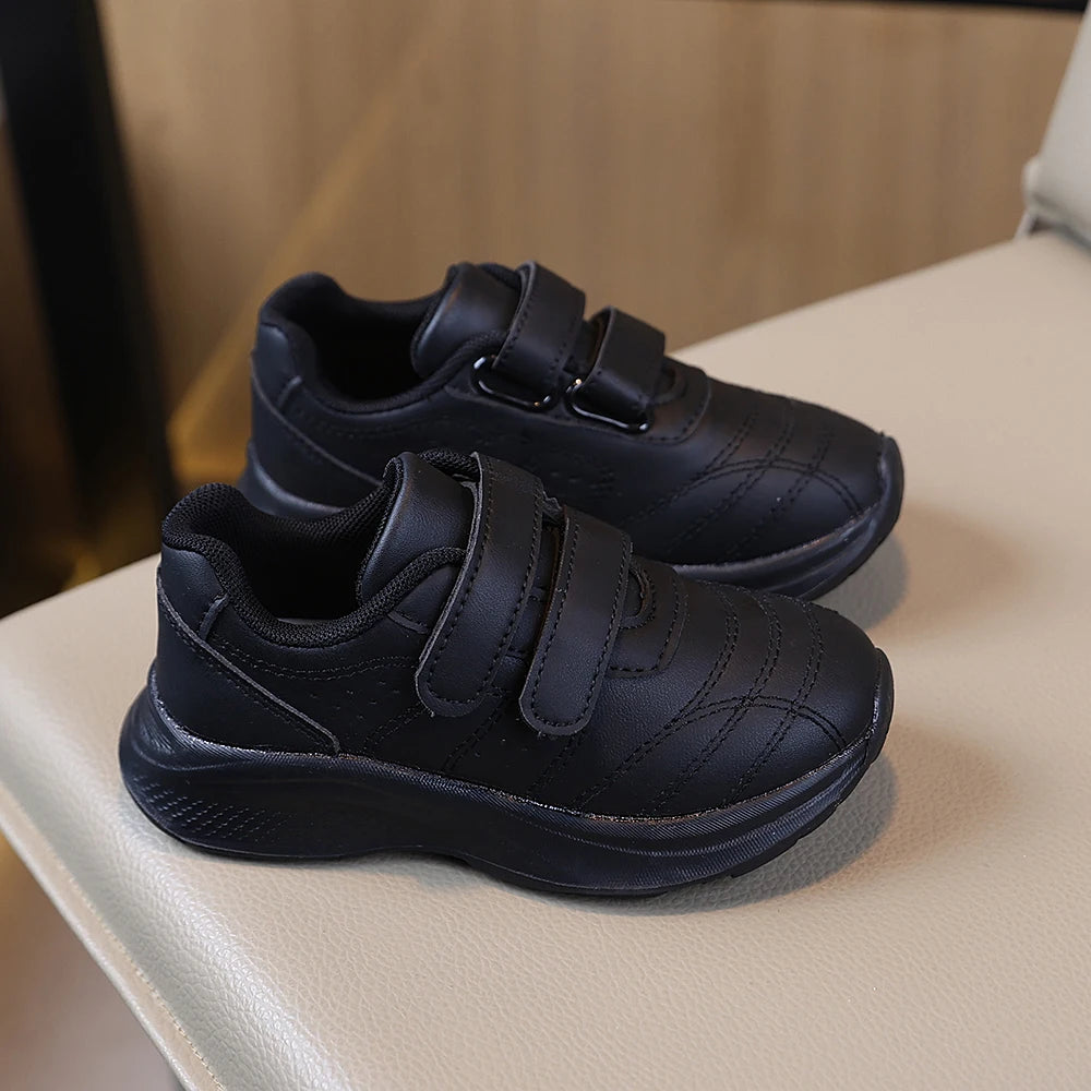 Kids' Black School Sneakers – Comfortable, Non-Slip & Easy Fastening