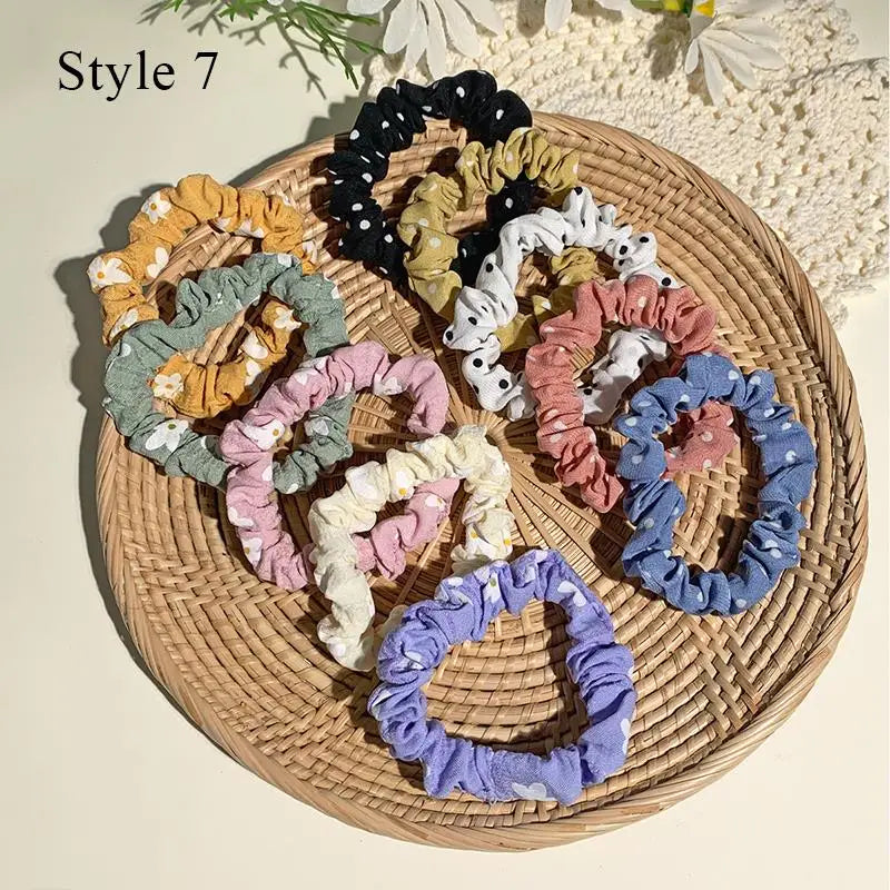 Colorful Satin Scrunchies – 10 Piece Hair Tie Set
