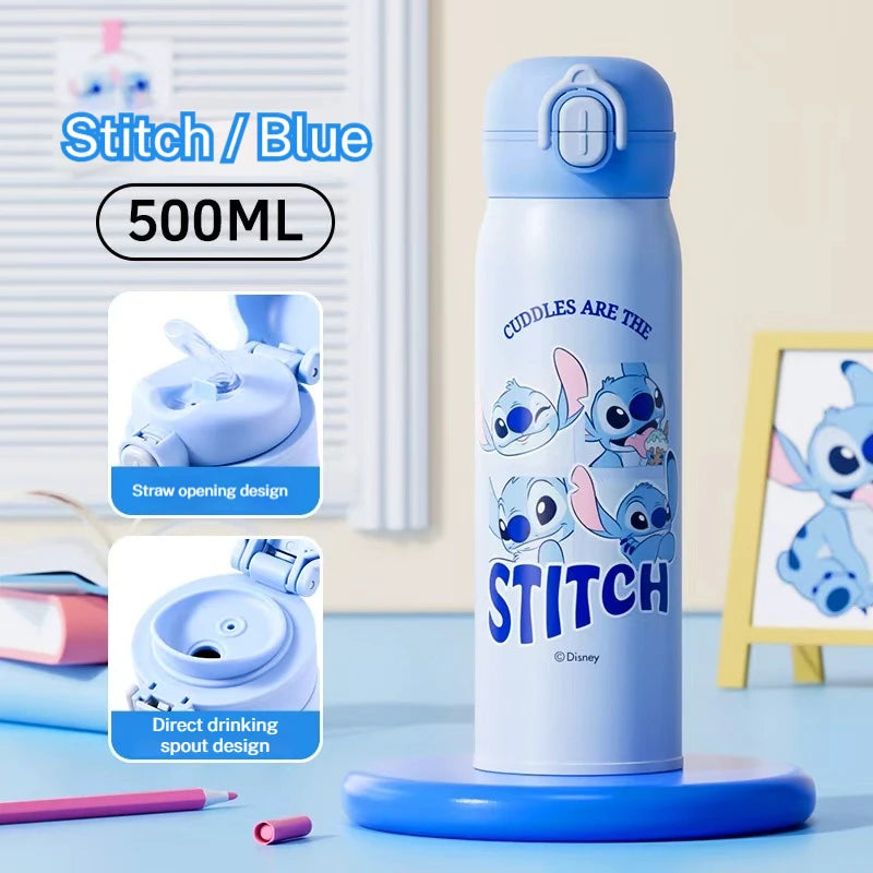 Kids 316 Stainless Steel Insulated Water Bottle | 500ml Straw & Sip Thermal Cup