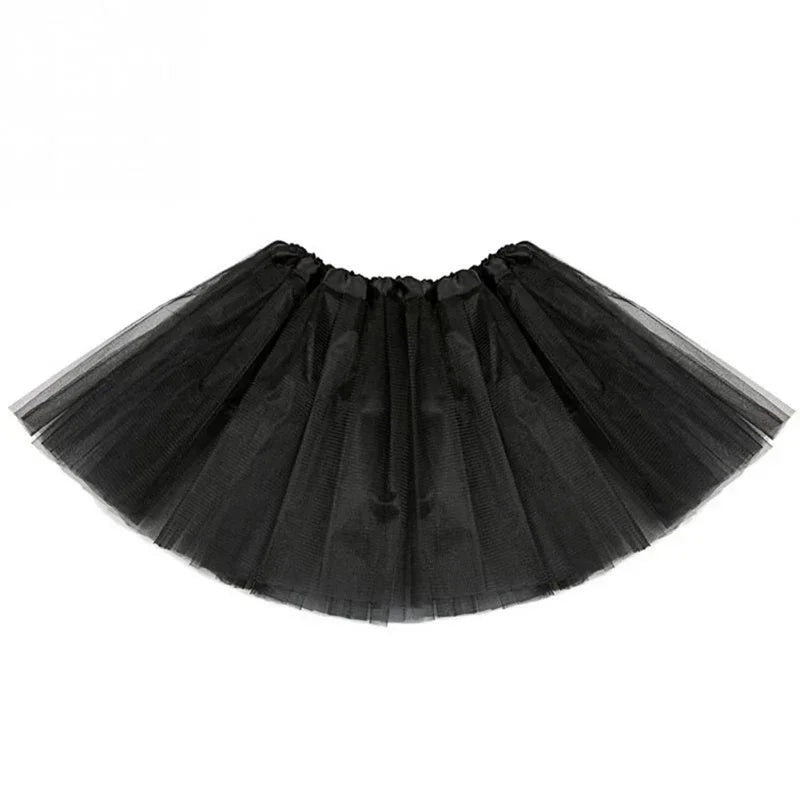 Girls 3-Layer Tutu Skirt – Princess Tulle Dress-Up Skirt