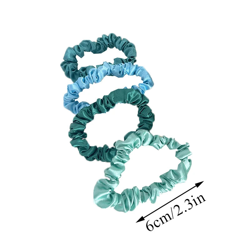 Colorful Satin Scrunchies – 10 Piece Hair Tie Set
