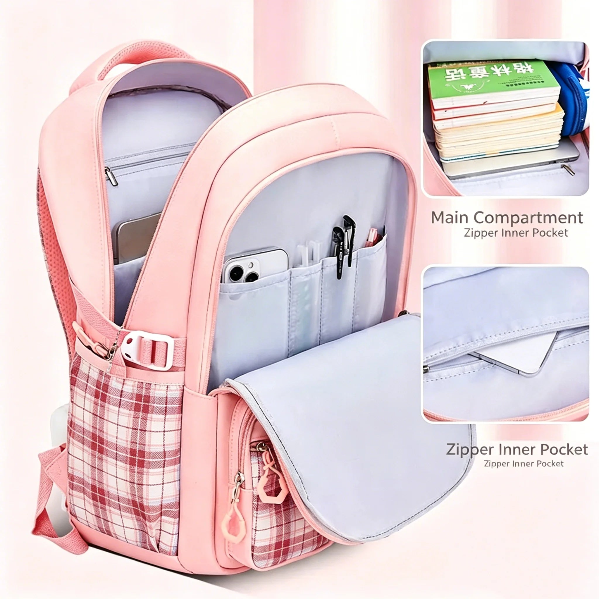 Ergonomic School Backpack for Kids – Lightweight Waterproof Oxford Bag with Large Capacity