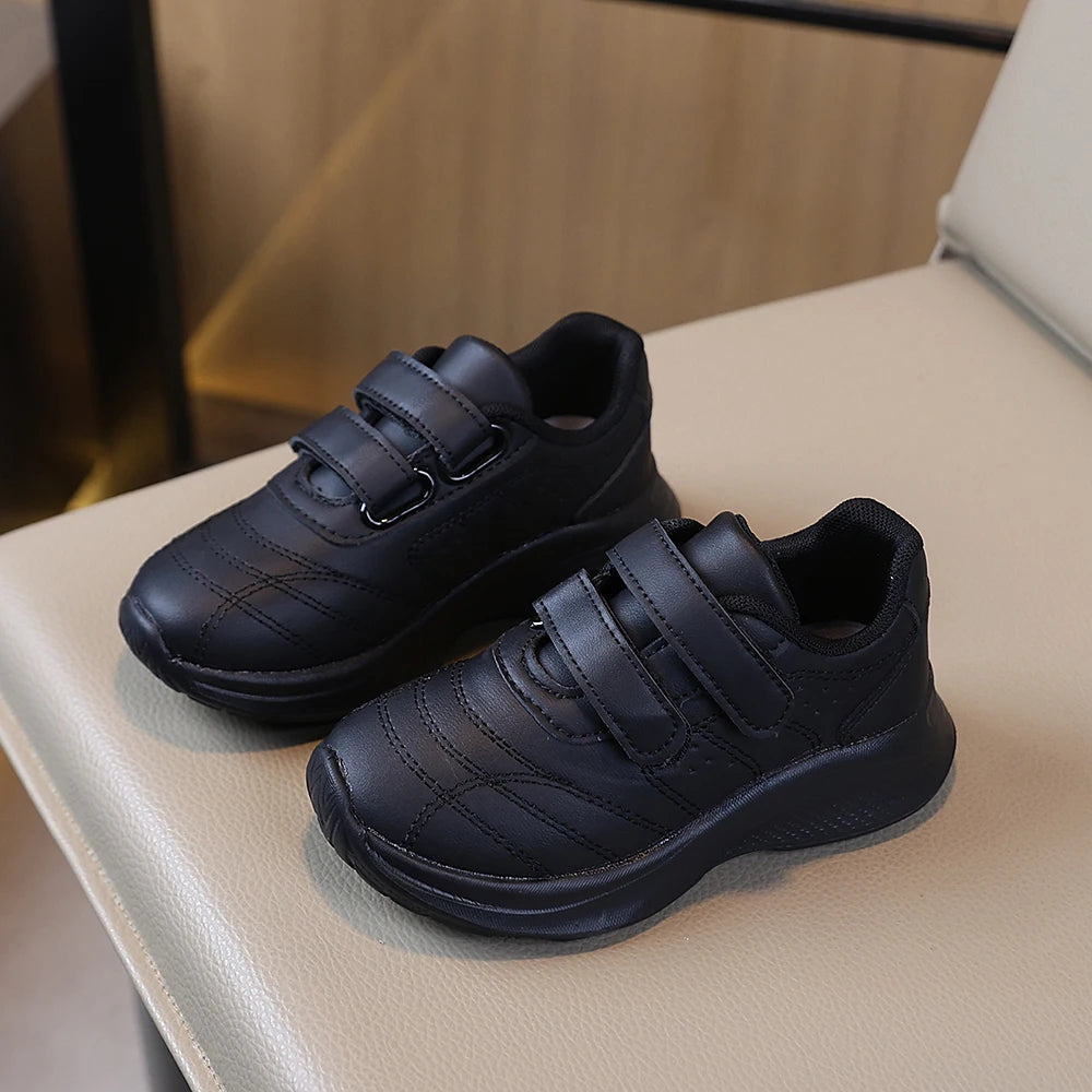 Kids' Black School Sneakers – Comfortable, Non-Slip & Easy Fastening