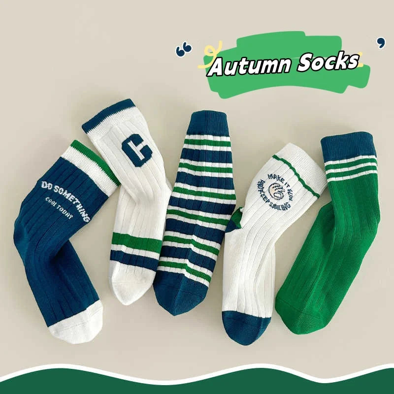 Kids Cartoon Cotton Socks – 5 Pack Everyday Socks