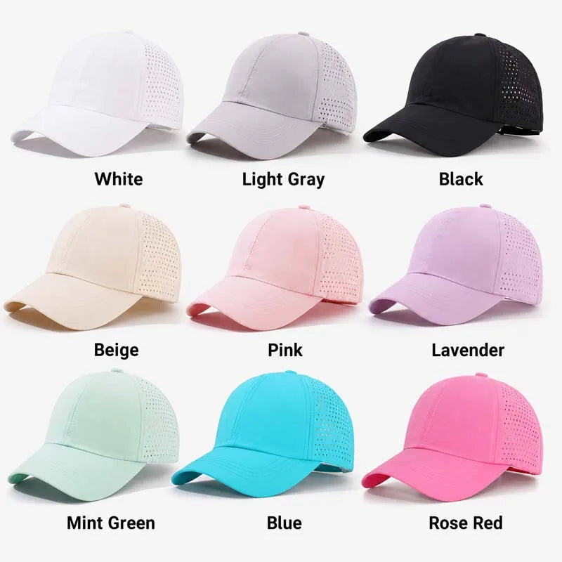 Kids Quick-Dry Ponytail Baseball Cap | Lightweight Summer Sun Hat