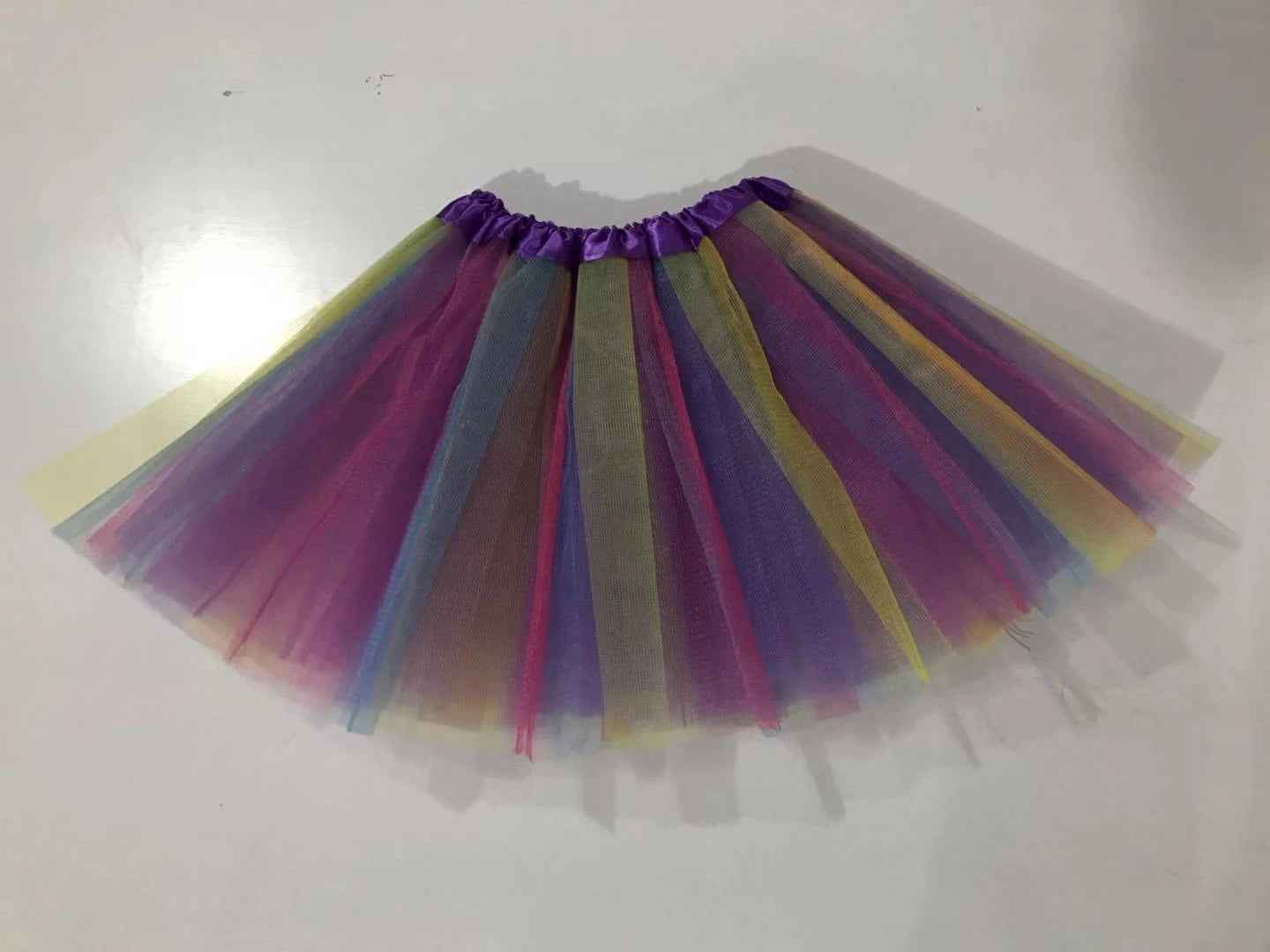 Girls Rainbow Tutu Skirt – 3-Layer Ballet & Dress-Up Skirt