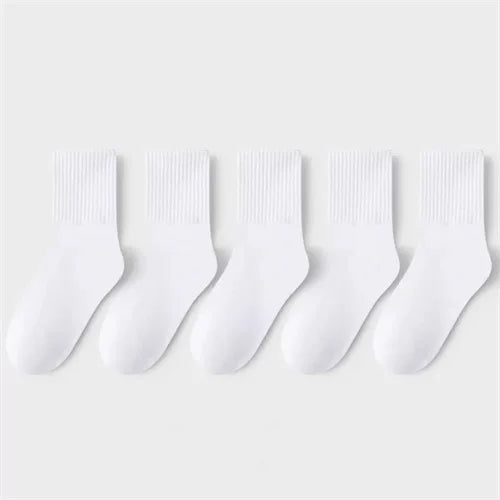5 Pairs Kids Cotton Crew Socks