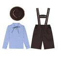 Kids Bavarian Oktoberfest Costume – Lederhosen Outfit with Hat