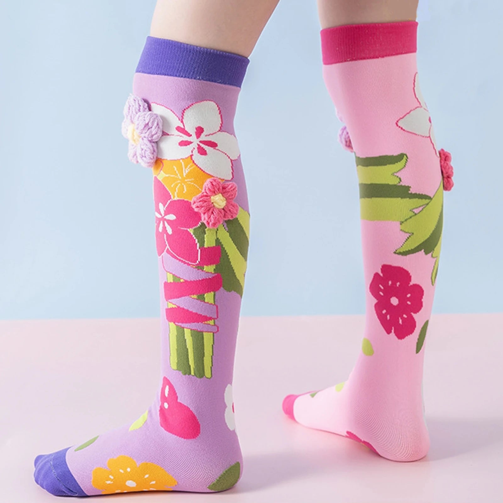 Kids Cartoon Knee-High Socks