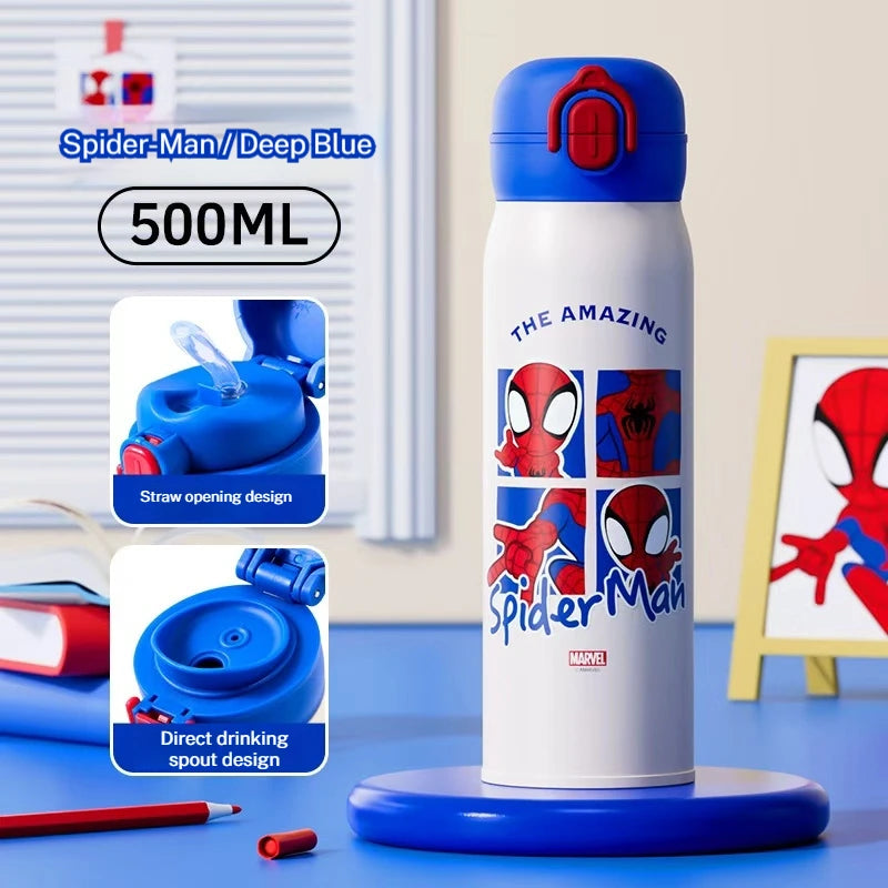 Kids 316 Stainless Steel Insulated Water Bottle | 500ml Straw & Sip Thermal Cup
