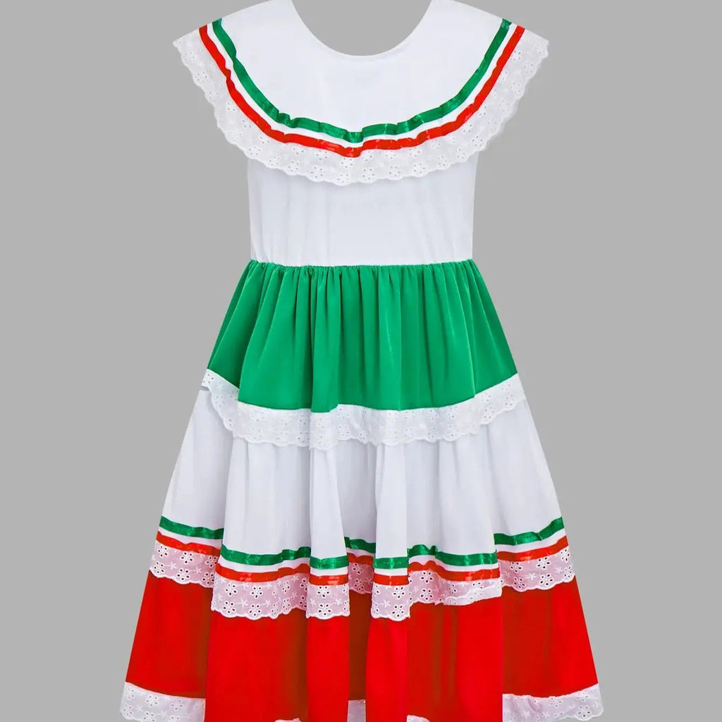 Girls' Mexican Festival Dress – Colourful Traditional Costume