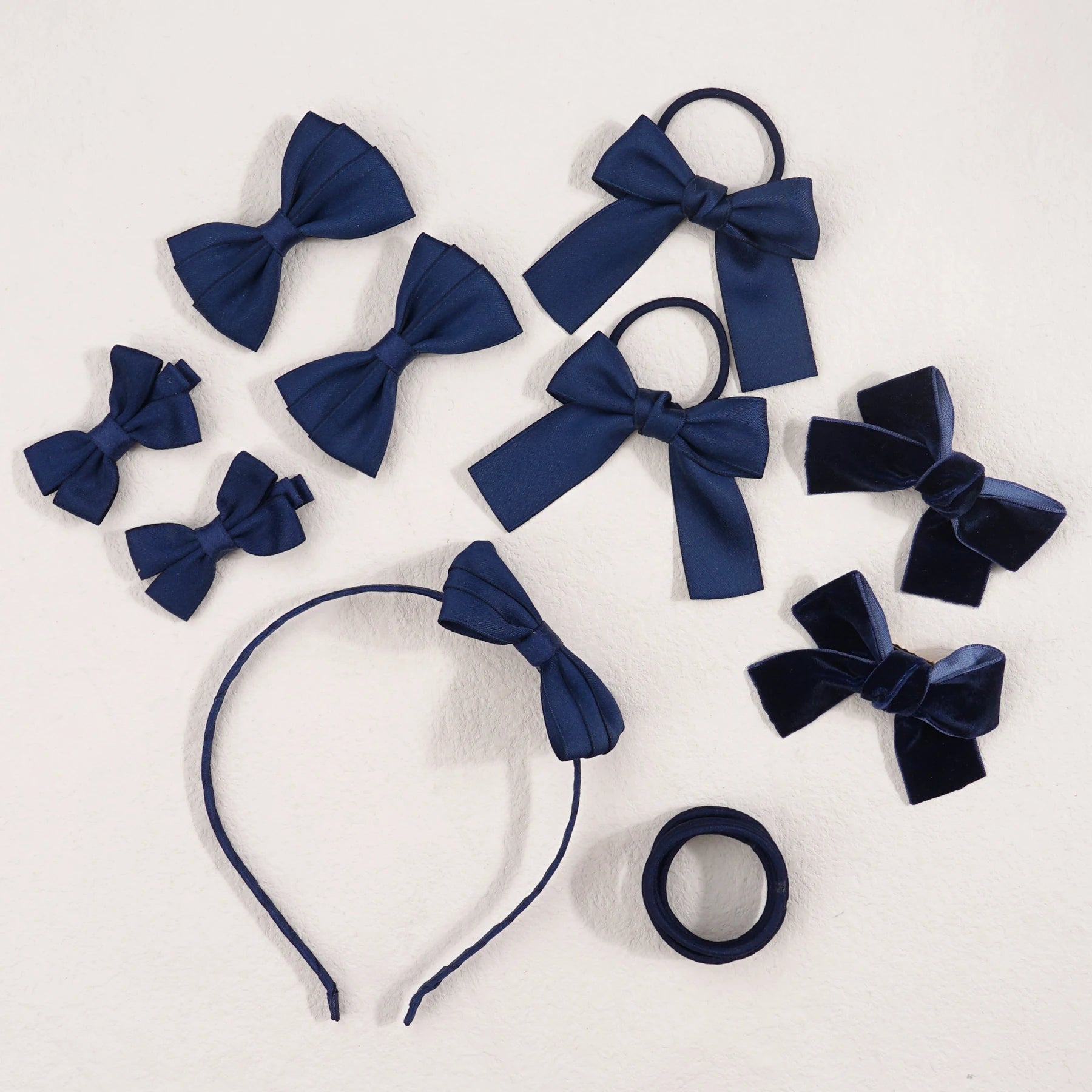 Girls' Hair Accessories Set – Bows, Clips & Ponytail Holders