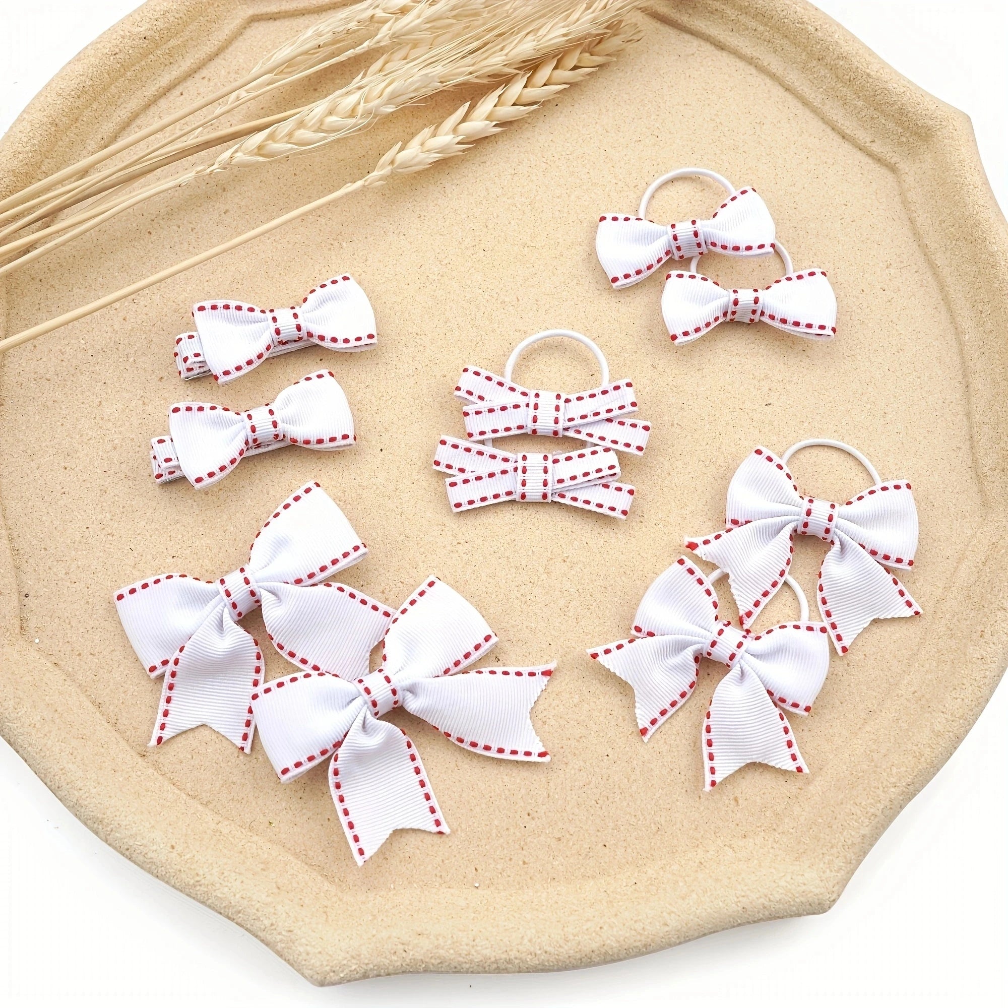 Girls' Hair Accessories Set – 10-Piece Bows, Clips & Hair Ties