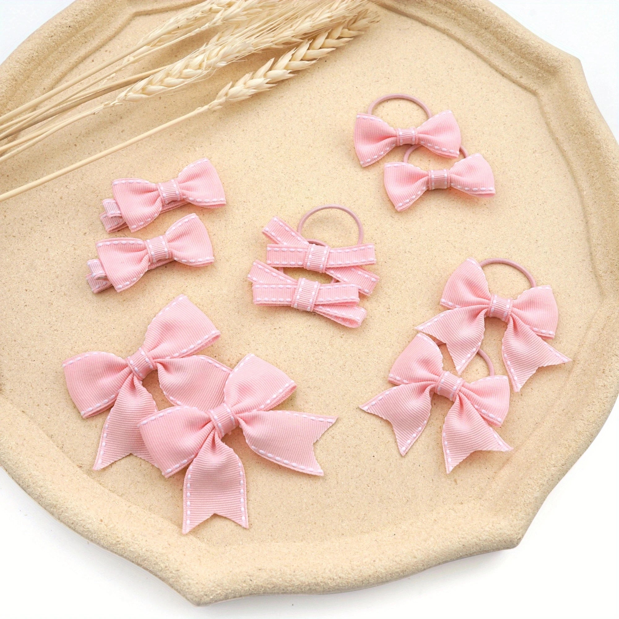 Girls' Hair Accessories Set – 10-Piece Bows, Clips & Hair Ties