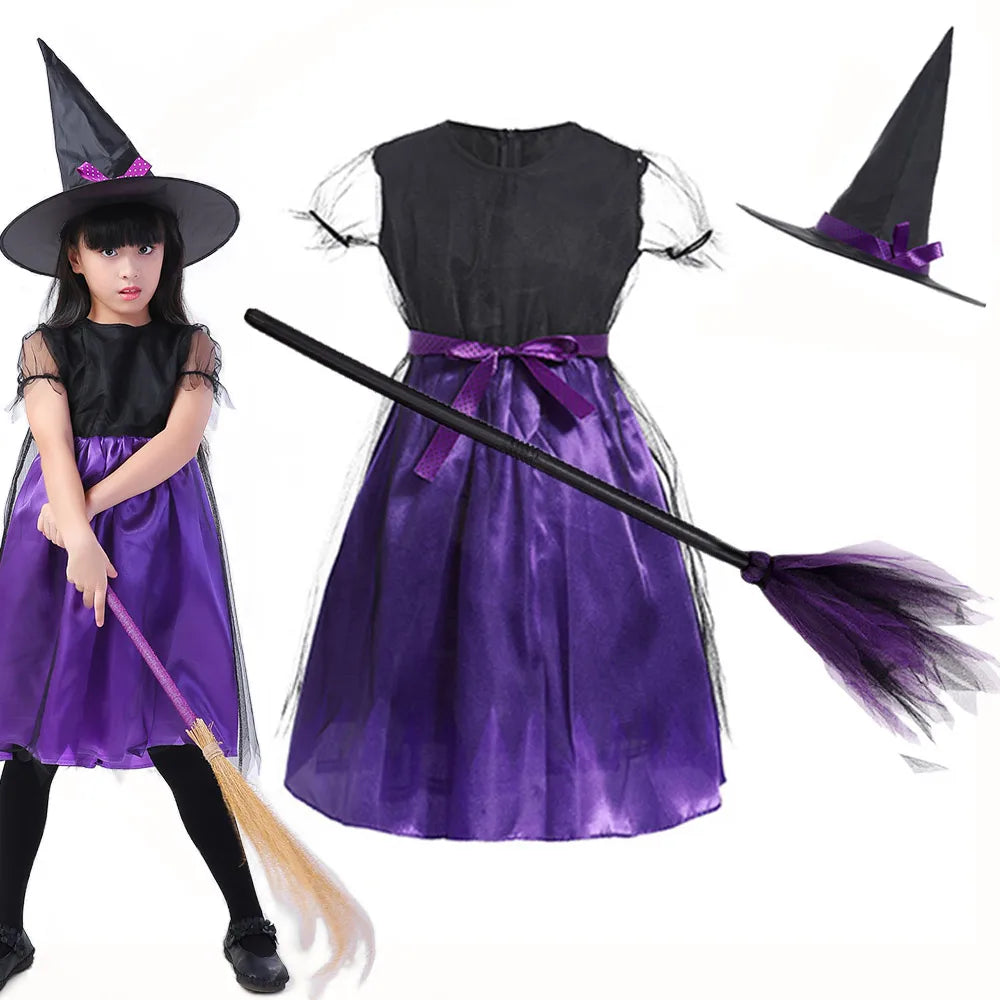 Kids Witch Costume | Enchanted Halloween Dress for Book Week & Magical Adventures