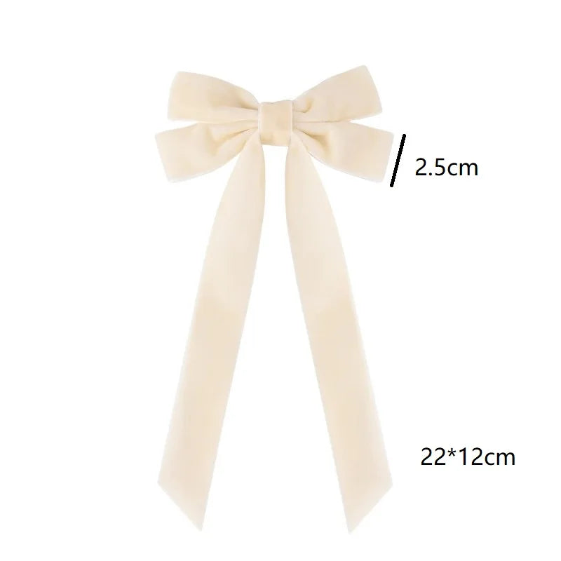 Girls' Velvet Double Bow Hair Clip – Christmas Hair Accessory